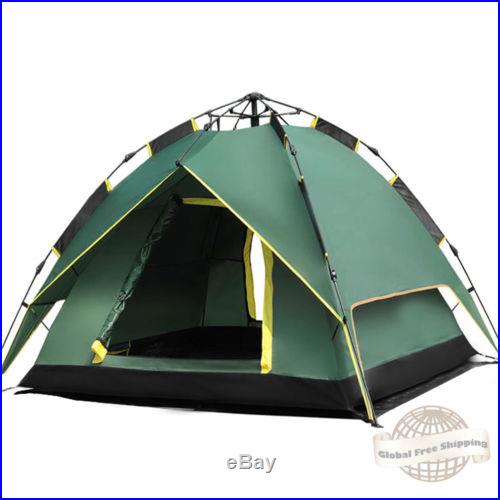 4 Person Instant Automatic Family Dome Tent Camping Hiking Beach Outdoor Rainfly