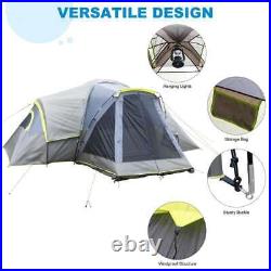 522260210cm Can Accommodate 10 People Three Rooms Polyester Camping Tents Grey