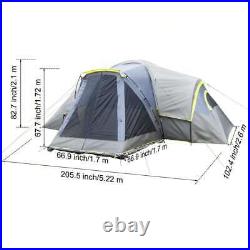 522260210cm Can Accommodate 10 People Three Rooms Polyester Camping Tents Grey