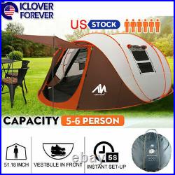 5-6 Person Large Camping Tent Instant Pop Up Outdoor Waterproof Family Hiking