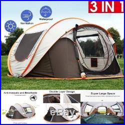 5-8 Persons Camping Tent Waterproof Auto Setup UV Sun Shelters Outdoor Hiking