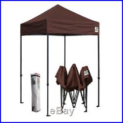 5x5 Brown Ez Pop Up Instant Patio Gazebo Tent Shelter Trade Show Canopy Tent