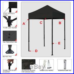 5x5 Brown Ez Pop Up Instant Patio Gazebo Tent Shelter Trade Show Canopy Tent