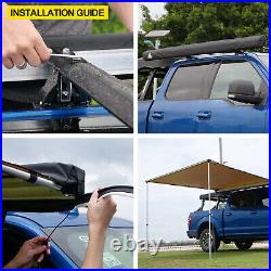 6.6x8.2/8.2x8.2FT SUV Awing Retractable Rooftop Car Side Tent With LED Outdoor