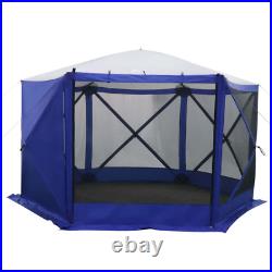 6 Hub Outdoor Camping 11'x10' Screen House, 1 Room, Blue