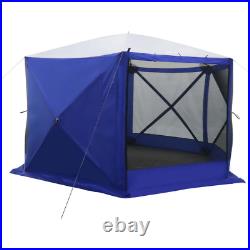 6 Hub Outdoor Camping 11'x10' Screen House, 1 Room, Blue