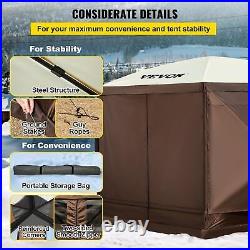 6 Sided Pop-up Camping Canopy Shelter Tent. Gazebo Screen Tent 10 x 10 ft