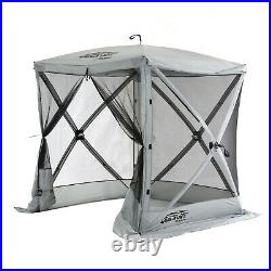 6'X6' Portable Outdoor Gazebo Canopy Shelter Accommodates Up To 4 People Gray