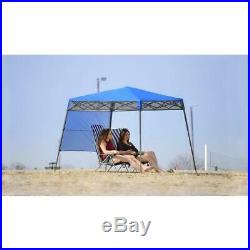 6 ft. X 6 ft. Blue go hybrid compact backpack canopy shade quik leg slant sun