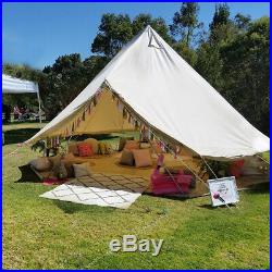 7M Large Camping Bell Tents Outdoor Waterproof Cotton Canvas Glamping Yurt Tents
