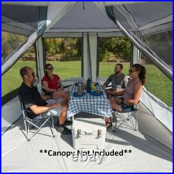 7 Person 2in1 Screen House Connect Tent with 2 Doors for Outdoor Camping Beige