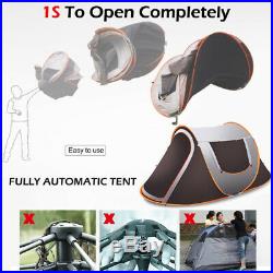 8 Person 3 IN 1 Camping Tent Waterproof Sun Shelters Easy Setup With Support rod