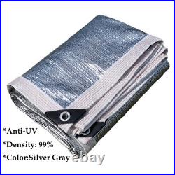 99% Density Silver Aluminum Foil Sun Shading Net Cover Carport Awning Shade Sail