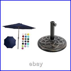 9FT Outdoor Patio Umbrella Outdoor Table Umbrella with Push Button Tilt and