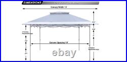 ABCCANOPY Easy Set-up 13x13 Canopy Tent 169 sq. Ft Sun Shade, Gray NEW