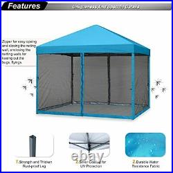 ABCCANOPY Outdoor Easy Pop up Canopy Tent with Netting Wall Sky Blue