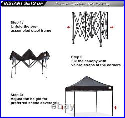 ABCCANOPY Patio Pop Up Canopy Tent 10x10 Commercial-Series (Black)