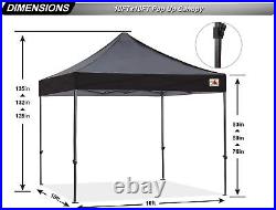 ABCCANOPY Patio Pop Up Canopy Tent 10x10 Commercial-Series (Black)