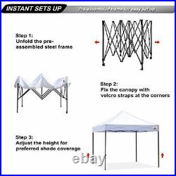 ABCCANOPY Patio Pop Up Canopy Tent 10x10 Commercial-Series White
