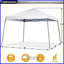 ABCCANOPY Stable Pop up Outdoor Canopy Tent, White 8x8 basic