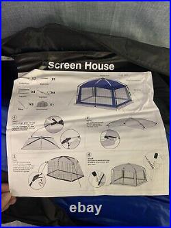 ALPHA CAMP Screen House Tent Easy Setup Canopy 13 X9' Blue, New