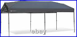 ARROWHEAD OUTDOOR 10x20 Heavy-Duty Pop-Up Canopy & Instant Shelter (Grey)