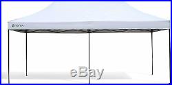 ARROWHEAD Outdoor 10x20 Heavy Duty Pop-up Canopy with Central Lock (White)