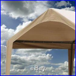 Abba Patio 10 x 20 Foot Portable Carport Canopy with 6 Steel Legs, Beige (Used)