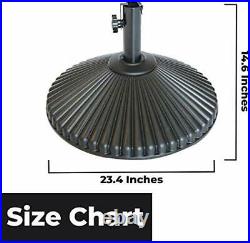 Abba Patio 50lb Patio Umbrella Base Water Filled 23 Round Recyclable Plastic