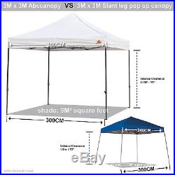 AbcCanopy 10x10 White Commercial Instant Pop Up Canopy Shelter 100% waterproof