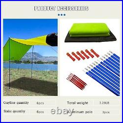 Alion Home© Shade Multi-Function Vehicle/Camping Shade Shelter + Adustable Poles