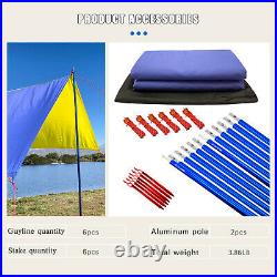 Alion Home© Utility Shade Tent Canopy with Poles For Camping Hiking Picnic Fishing