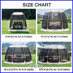 Alvantor 12-15 Person Pop Up Screen House Tent Mosquito Canopy Outdoor Camping