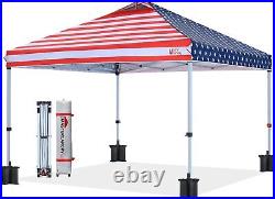 American Flag. Durable Pop-up Canopy Tent with Roller Bag 10x10