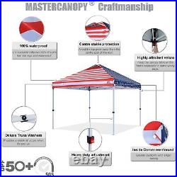 American Flag. Durable Pop-up Canopy Tent with Roller Bag 10x10