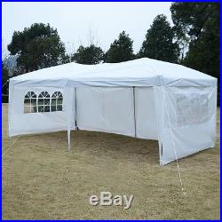 Apontus Outdoor Easy Pop Up Tent Cabana Canopy Gazebo with Walls 10' x 20' White