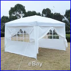 Apontus Outdoor Easy Tent Cabana Canopy Gazebo withwalls 10x10 WHITE Parties