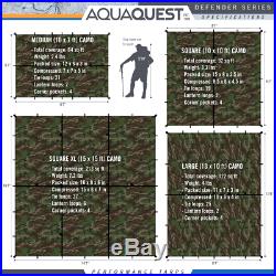 Aqua Quest Defender 13 x 10 ft Large Waterproof Tarp + Accessories Kit Camo