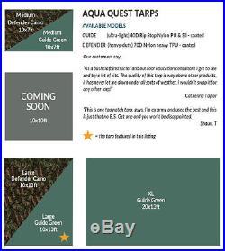Aqua Quest Guide 4 x 3 m Sil Tarp + Pegs & Straps Kit 10 x 13 ft
