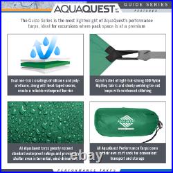 Aqua Quest Guide Tarp 13 x 10 ft Square Waterproof Tarp Green