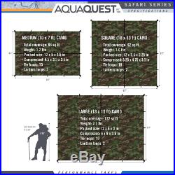 Aqua Quest Safari 13 x 10 ft Large Waterproof Tarp Camo