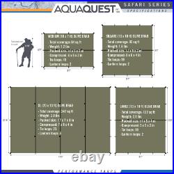Aqua Quest Safari 13 x 10 ft Large Waterproof Tarp Olive Drab