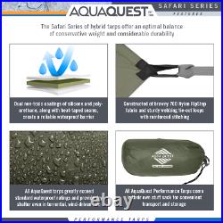 Aqua Quest Safari 13 x 10 ft Large Waterproof Tarp Olive Drab