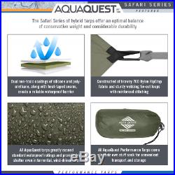 Aqua Quest Safari Tarp Large 13 x 10 ft Lightweight Waterproof Sil Nylon