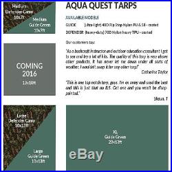 Aqua Quest Tarp Nylon Waterproof Outdoor Hiking Camping Travel Sports 042L