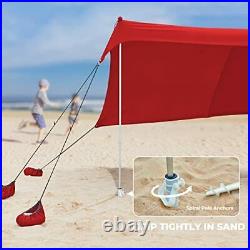 ArcadiVille Beach Canopy Sun Shade 10 x 10 ft Beach Tents Sun Shelter UPF50+