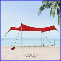ArcadiVille Beach Canopy Sun Shade 10 x 10 ft Beach Tents Sun Shelter UPF50+