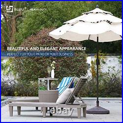 BLUU 80 Lbs Weighted Patio Umbrella Base Heavy Duty HDPE Recyclable Plastic R