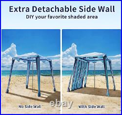 Beach Cabana 6.5 Canopy Cool Tent Sand Pockets Instant Sun Shelter Set Privacy