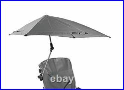 Beach Chair with UPF 50+ Adjustable Umbrella, Water Resistant Grey Foldable